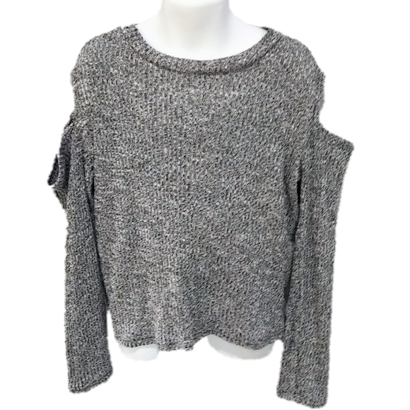 Pinc Premium Girls Cold Shoulder Ribbed Long Sleeve Top - Picture 1 of 3